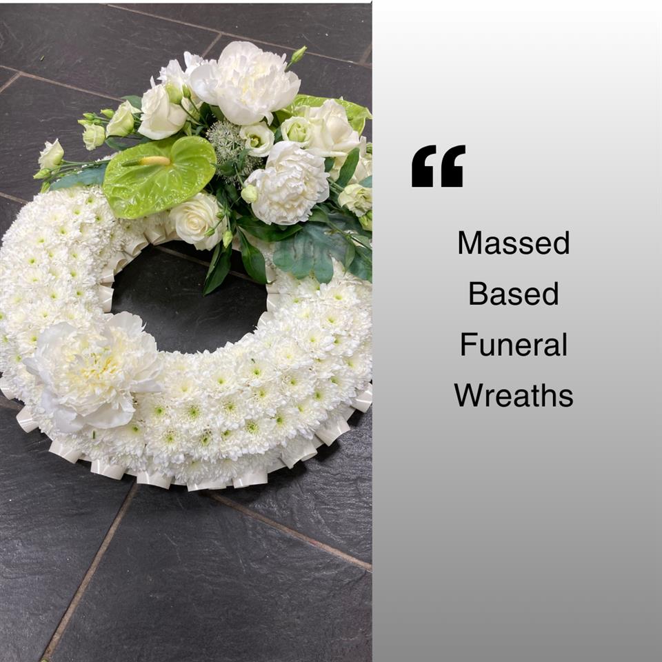 mixed flower funeral wreaths Cornwall